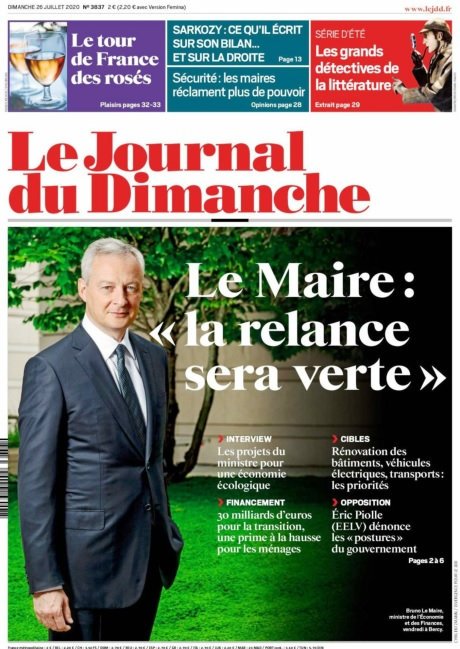 Le Journal Du Dimanche 26 Juillet 2020