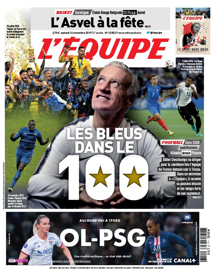 L’equipe du 16 Novembre 2019