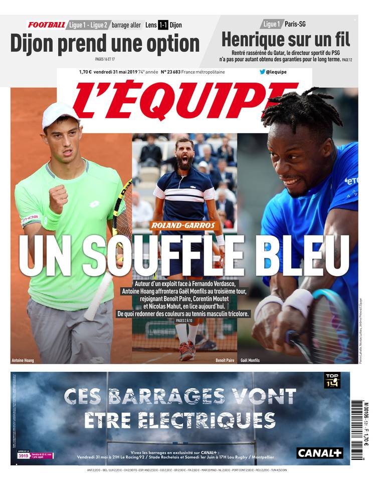 L’equipe du 31 Mai 2019