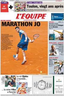 L'equipe Edition du 04 Juin 2012