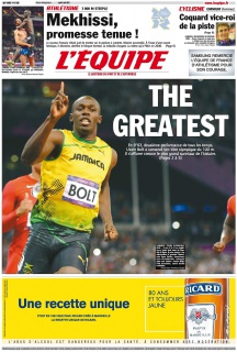 L'equipe Edition du 06 Août 2012