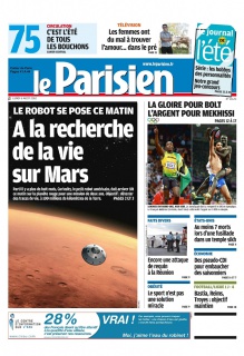 Le Parisien + Cahier de Paris du 06 Août 2012