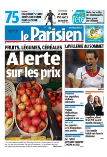 Le Parisien + Cahier de Paris du 11 Août 2012