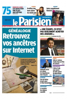 Le Parisien + Cahier de Paris du 1er. Septe. 2012