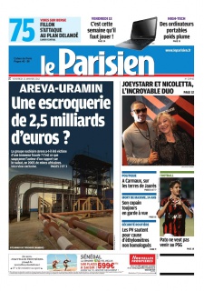 Le Parisien et cahier de paris edition du 13 Janvier 2012